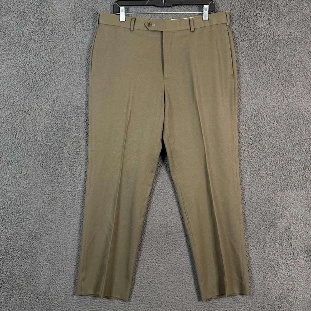 Brooks Brothers Pants Mens 36x30 Brown Madison Fit Pleated Dress Slacks Wool